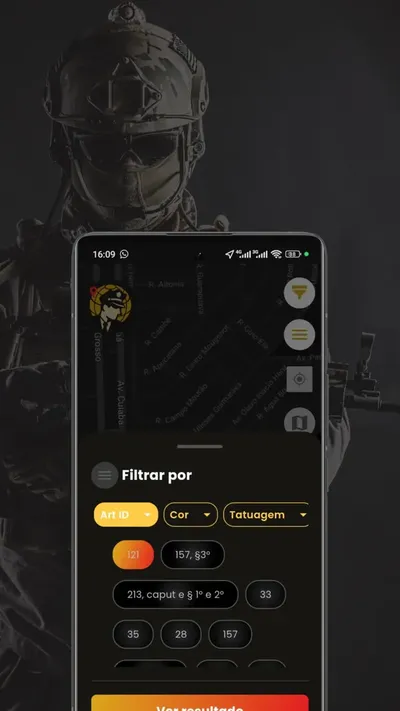 Tela do aplicativo Stive Maps
